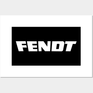 Fendt Tractor Logo Text white Posters and Art